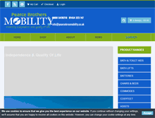 Tablet Screenshot of pearcebrosmobility.co.uk